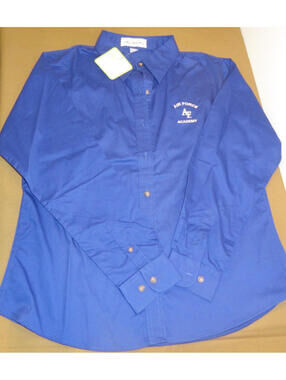 NEW AIR FORCE ACADEMY USAFA STAFF EMBROIDERED LONG SLEEVE BLUE SHIRT LARGE
